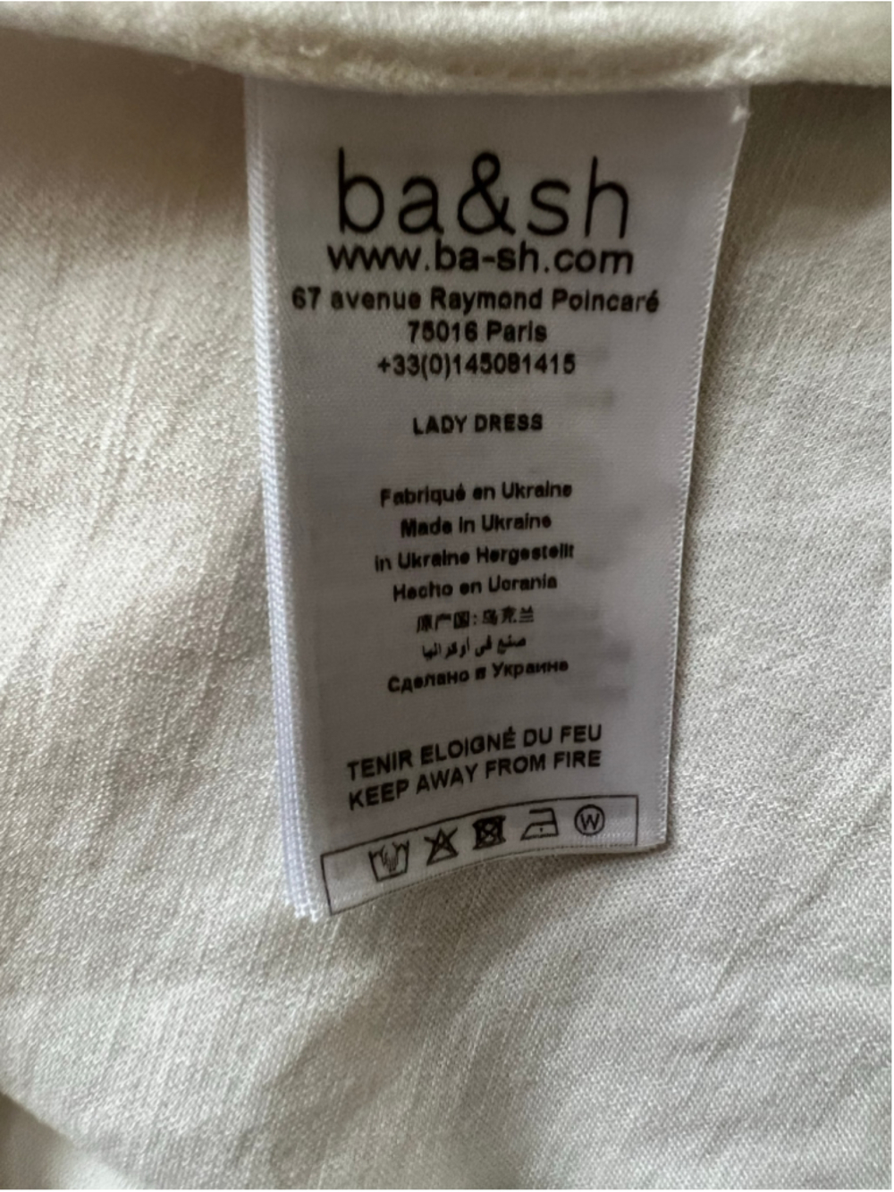 ba&sh White Sleeveless Button-Front Midi Dress L Classic Chic Quiet Luxury - Picture 6 of 7